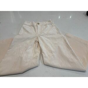 Maeve Anthropologie The Colette Corduroy Wide Leg Pants Cream 25 OB1777493